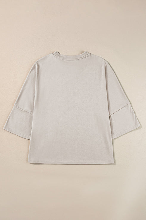Oversized Flowy Drop Shoulder Soft Knit Tee