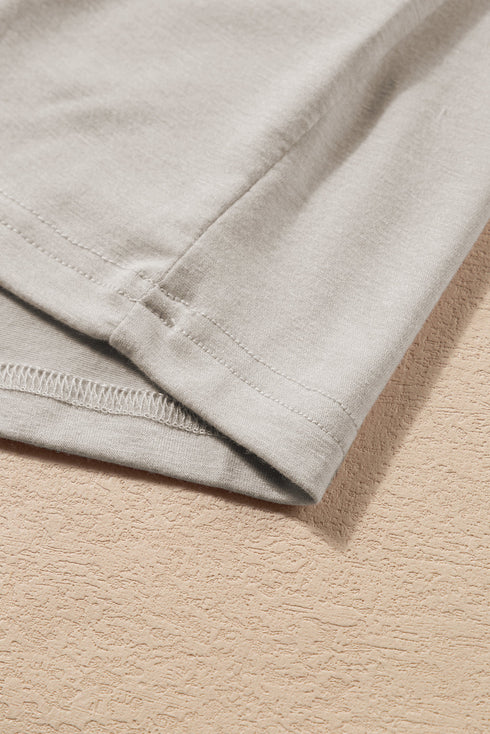 Oversized Flowy Drop Shoulder Soft Knit Tee