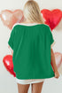 Oversized Geometric Panel Boat Neck Tunic Blouse