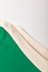 Oversized Geometric Panel Boat Neck Tunic Blouse
