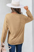 Oversized Graphic Number Print Drawstring Hem Long Sleeve Top