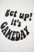 Oversized Graphic Slogan Print Half Sleeve Cotton Blend T Shirt