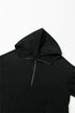Oversized Half Zip Drawstring Hem Pullover Hoodie