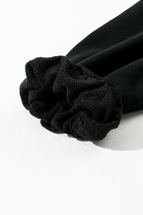 Oversized Half Zip Drawstring Hem Pullover Hoodie