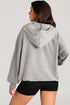 Oversized Half Zip Drawstring Hem Pullover Hoodie