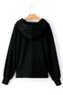 Oversized Half Zip Drawstring Hem Pullover Hoodie
