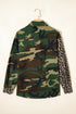 Oversized Leopard Camo Patchwork Western Shirt Jacket