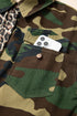 Oversized Leopard Camo Patchwork Western Shirt Jacket