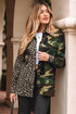 Oversized Leopard Camo Patchwork Western Shirt Jacket