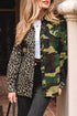 Oversized Leopard Camo Patchwork Western Shirt Jacket