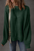 Oversized Mock Neck Textured Knit Pullover Sweater