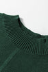 Oversized Mock Neck Textured Knit Pullover Sweater