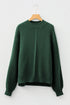 Oversized Mock Neck Textured Knit Pullover Sweater
