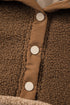 Oversized Paneled Sherpa Fleece Half Snap Pullover