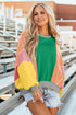 Oversized Patchwork Exposed Stitching Long Sleeve Top