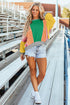 Oversized Patchwork Exposed Stitching Long Sleeve Top
