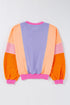 Oversized Patchwork Exposed Stitching Long Sleeve Top