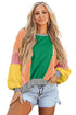 Oversized Patchwork Exposed Stitching Long Sleeve Top