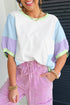 Oversized Patchwork Pattern Half Sleeve Jersey Shirt