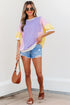 Oversized Patchwork Pattern Half Sleeve Jersey Shirt