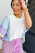 Oversized Patchwork Pattern Half Sleeve Jersey Shirt