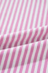 Oversized Patchwork Striped Three Quarter Sleeve Cotton Top