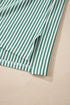 Oversized Patchwork Striped Three Quarter Sleeve Cotton Top