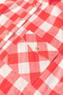 Oversized Plaid Puff Sleeve Round Hem Mini Dress