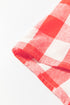 Oversized Plaid Puff Sleeve Round Hem Mini Dress