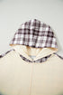 Oversized Plaid Sleeve Split Hem Hoodie