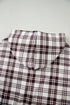Oversized Plaid Sleeve Split Hem Hoodie