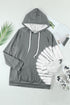 Oversized Pocket Front Print Sweatshirt Drawstring Hoodie