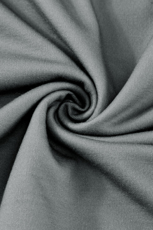 Oversized Pocket Front Print Sweatshirt Drawstring Hoodie