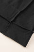 Oversized Raw Edge Button Front Pullover Sweatshirt