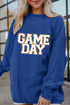Oversized Ribbed Knit Graphic Crewneck Pullover Sweatshirt