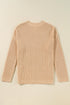 Oversized Ribbed Knit High Low Hem Pullover Sweater