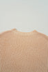 Oversized Ribbed Knit High Low Hem Pullover Sweater