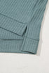 Oversized Ribbed Knit V Neck Dolman Sleeve Top