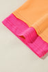 Oversized Round Neck Spliced Sleeve Cotton Blend Top