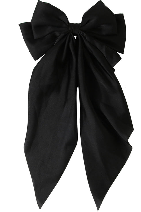 Oversized Satin Statement Long Tail Hair Bow