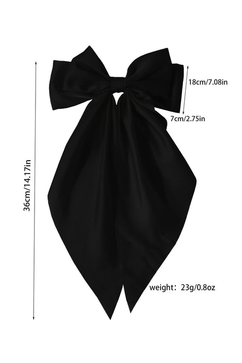 Oversized Satin Statement Long Tail Hair Bow