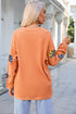 Oversized Sequin Turkey Corduroy Pullover Sweatshirt
