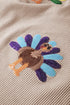 Oversized Sequin Turkey Corduroy Pullover Sweatshirt