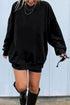 Oversized Solid Drop Shoulder Sweatshirt