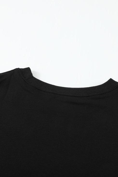 Oversized Solid Drop Shoulder Sweatshirt