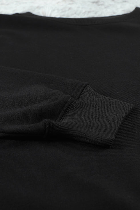 Oversized Solid Drop Shoulder Sweatshirt