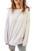 Oversized Solid Drop Shoulder Sweatshirt