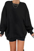 Oversized Solid Drop Shoulder Sweatshirt
