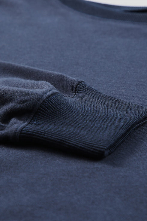 Oversized Solid Drop Shoulder Sweatshirt