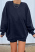 Oversized Solid Drop Shoulder Sweatshirt